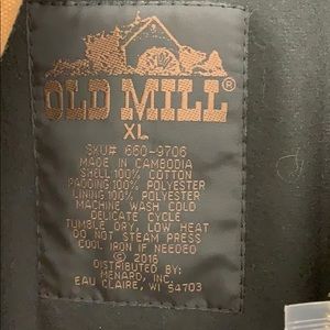 Old Mill Mens Canvas Hooded Jacket Sz 